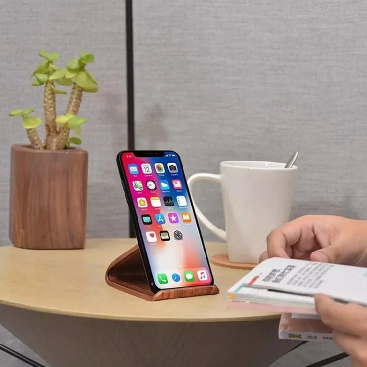 IP7G0650_B3.webp JS01 Wooden Desktop Phone Holder Universal Curved Wood Support Frame For Tablet Phones (Lindens), IP7G0650A, IP7G0650B, IP7G0650C - Image 4