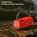 HOPESTAR H24 Pro TWS Portable Outdoor Waterproof Woven Textured Bluetooth Speaker with Rhythm Light, Support Hands-free Call & U Disk & TF Card & 3.5mm AUX & FM, H24 Pro Black, H24 Pro Grey... - Image 6