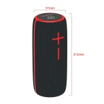 HOPESTAR P21 TWS Portable Outdoor Waterproof Woven Textured Bluetooth Speaker, Support Hands-free Call & U Disk & TF Card & 3.5mm AUX & FM, P21 Black, P21 Grey, P21 Blue, P21 Red - Image 6