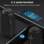 HOPESTAR P31 TWS Portable Outdoor Waterproof Lens-style Head Bluetooth Speaker with LED Color Light, Support Hands-free Call & U Disk & TF Card & 3.5mm AUX & FM, P31 Black, P31 Green, P31 Grey... - Image 8