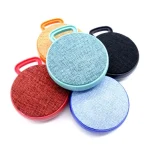 A01L Cloth Texture Round Portable Mini Bluetooth Speaker, Support Hands-free Call & TF Card, A01L Black, A01L Orange, A01L Green, A01L Blue, A01L Red - Image 3