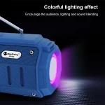 New Rixing NR-905FM TWS Bluetooth Speaker Support Hands-free Call / FM with Shoulder Strap & Antenna, NR-905FM (Black), NR-905FM (Green), NR-905FM (Blue), NR-905FM (Red) - Image 6