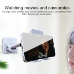 CCT11 Wall Paste Mobile Phone Bracket Foldable Lift Bathroom Kitchen Wall Bracket - Image 2