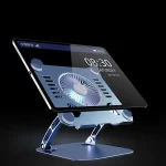 R-JUST HZ22 Dual-purpose Desktop Fan Aluminum Alloy Laptop  Bracket with Light, HZ22 (Tarnish), HZ22 (Silver) - Image 6