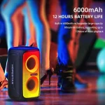 HOPESTAR Party 110 Mini Colorful Lights Wireless Bluetooth Speaker, Party 110 Mini (Black), Party 110 Mini (Green), Party 110 Mini (Grey), Party 110 Mini (Blue) - Image 5
