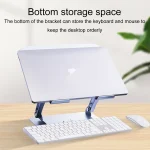 R- JUST HZ08-1 Rotating Two Holes Lifting Laptop Stand, HZ08-1 Grey, HZ08-1 Silver - Image 6