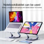 R- JUST HZ08-1 Rotating Two Holes Lifting Laptop Stand, HZ08-1 Grey, HZ08-1 Silver - Image 7