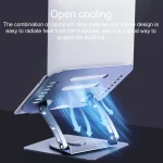 R- JUST HZ08-1 Rotating Two Holes Lifting Laptop Stand, HZ08-1 Grey, HZ08-1 Silver - Image 8