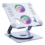 R- JUST HZ13-1 Rotating Foldable Multi-Angle Aluminum Alloy Laptop Fan Bracket, HZ13-1 Grey, HZ13-1 Silver
