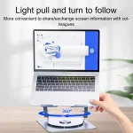 R- JUST HZ22-1 Rotating Dual-purpose Desktop Fan Aluminum Alloy Laptop Stand, HZ22-1 (Grey), HZ22-1 (Silver) - Image 5