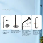 R-JUST HZ27 Desktop Phone Tablet Holder Disc Magnetic Suction Telescopic Bracket - Image 6