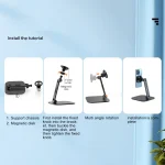 R-JUST HZ28 Magnetic Phone Tablet Aluminum Alloy Desktop Holder - Image 6