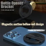 R-JUST SJ20-1 Aluminum Alloy Magnetic Bottle Opener Cellphone Holder Without No Trace Sticker, SJ20-1 Without No Trace Sticker - Image 2