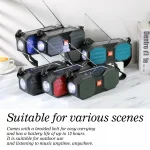 T&G TG634 Outdoor Solar Power Bluetooth Wireless Speaker with FM / Flashlight / TF Card Slot - Image 2