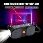 T&G TG634 Outdoor Solar Power Bluetooth Wireless Speaker with FM / Flashlight / TF Card Slot - Image 3