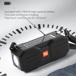 T&G TG634 Outdoor Solar Power Bluetooth Wireless Speaker with FM / Flashlight / TF Card Slot - Image 5