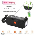 T&G TG634 Outdoor Solar Power Bluetooth Wireless Speaker with FM / Flashlight / TF Card Slot - Image 6