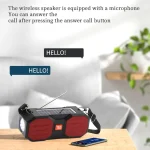 T&G TG634 Outdoor Solar Power Bluetooth Wireless Speaker with FM / Flashlight / TF Card Slot - Image 7