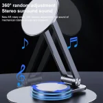 LK-T639 360 Degree Rotatable Foldable Magnetic Aluminum Alloy Desktop Phone Holder - Image 3
