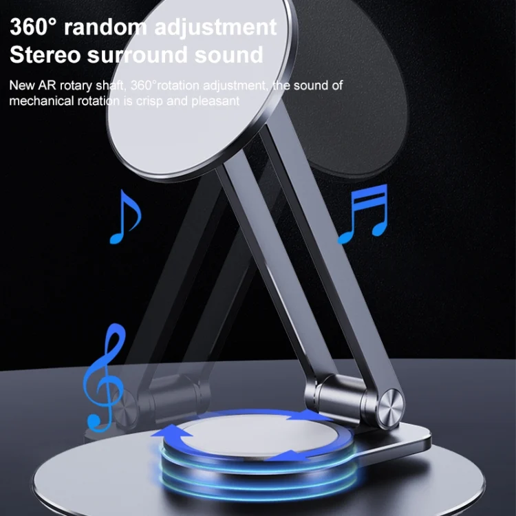 IP7G1087_B2.webp LK-T639 360 Degree Rotatable Foldable Magnetic Aluminum Alloy Desktop Phone Holder - Image 3