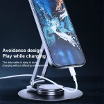 LK-T639 360 Degree Rotatable Foldable Magnetic Aluminum Alloy Desktop Phone Holder - Image 10