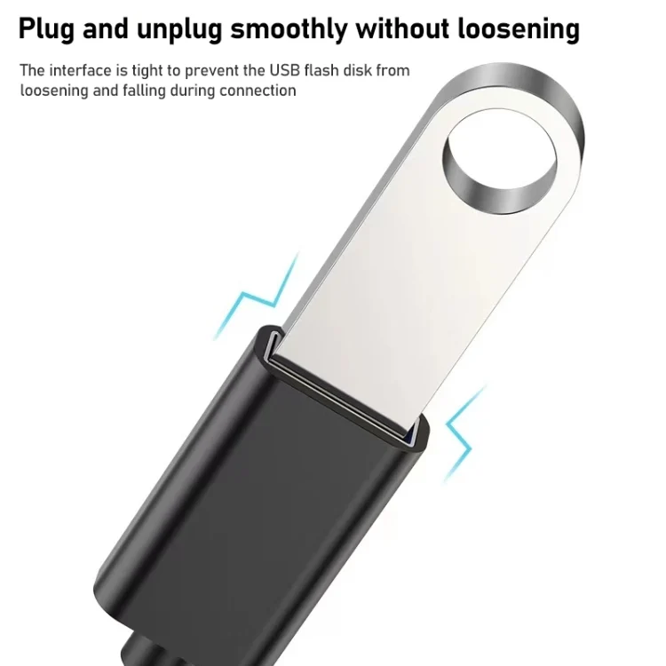 IP7G1448S_2.webp 8.3cm USB Female to Type-C Male Metal Wire OTG Cable Charging Data Cable - Image 3