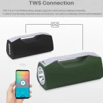 NewRixing NR-2028 Portable Lighting Wireless Bluetooth Stereo Speaker Support TWS Function Speaker - Image 6