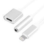 10cm 8 Pin Female & 3.5mm Audio Female to 8 Pin Male Charger Adapter Cable, Support All iOS System - Image 2