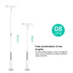 UBN-30 Classic Style Universal 360 Degrees Rotating Detachable Two-stage Lazy Bracket Mobile Phone / Tablet Desktop Bracket with Bilateral Pull Chuck, with Bilateral Pull Chuck White... - Image 8