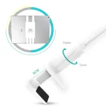 UBN-30 Classic Style Universal 360 Degrees Rotating Detachable Two-stage Lazy Bracket Mobile Phone / Tablet Desktop Bracket with Bilateral Pull Chuck, with Bilateral Pull Chuck White... - Image 9