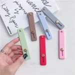 TPU Leather Finger Strap Phone Holder Desktop Grip Stand - Image 2