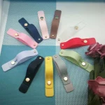 TPU Leather Finger Strap Phone Holder Desktop Grip Stand - Image 5