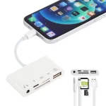 5 in 1  8 Pin to USB HUB And USB-C / Type-C And 3.5mm Earphone And SD And TF Card Reader - Image 7