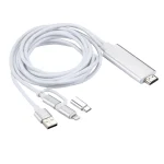 3 in 1 Micro USB & 8 Pin & Type-C to HDMI HD 1080P HDTV Adapter Cable - Image 2