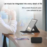 BT209 Outdoor Portable Ultra-thin Mini Wireless Bluetooth Speaker, Support TF Card & Hands-free Calling, Black, Silver - Image 12