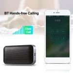 BT209 Outdoor Portable Ultra-thin Mini Wireless Bluetooth Speaker, Support TF Card & Hands-free Calling, Black, Silver - Image 7