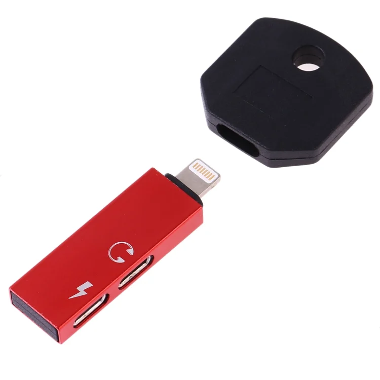 RC16 Dual 8 Pin Female to 8 Pin Male Key Shape Mini Portable Audio & Charge Adapter