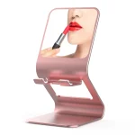 Universal Mobile Phone / Tablet PC Multifunctional Metal Desktop Stand with Makeup Mirror - Image 4