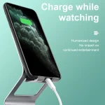 Universal Mobile Phone / Tablet PC Multifunctional Metal Desktop Stand with Makeup Mirror - Image 7