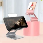 Universal Mobile Phone / Tablet PC Multifunctional Metal Desktop Stand with Makeup Mirror - Image 2