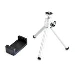 Multi-functional Aluminum Alloy Mount Tripod with Phone Clamp, Silver - Image 2