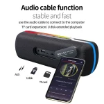 ZEALOT S55 Portable Stereo Bluetooth Speaker with Built-in Mic, Support Hands-Free Call & TF Card & AUX - Image 2