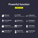 ZEALOT S55 Portable Stereo Bluetooth Speaker with Built-in Mic, Support Hands-Free Call & TF Card & AUX - Image 10