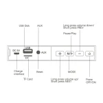 Oneder V3 Outdoor Hand-held Wireless Bluetooth Speaker, Support Hands-free & FM & TF Card & AUX & USB Drive - Image 7