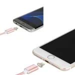 2 in 1 5V 2A Micro USB & 8 Pin to USB 2.0 Weave Style Magnetic Data Cable, Cable Length: 1.2m - Image 4