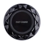 DC5V Input Diamond Qi Standard Fast Charging Wireless Charger, Cable Length: 1m, DC5V Black, DC5V - Image 2