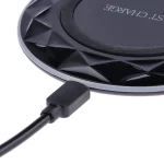 DC5V Input Diamond Qi Standard Fast Charging Wireless Charger, Cable Length: 1m, DC5V Black, DC5V - Image 5