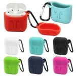 Portable Wireless Bluetooth Earphone Silicone Protective Box Anti-lost Dropproof Storage Bag with Hook for Apple AirPods 1/2 - Image 2