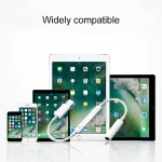 8 Pin Male to 3.5mm Female Headphone Jack Wire Control Bluetooth Audio Adapter, Support Music, Calls, Volume Control - Image 6