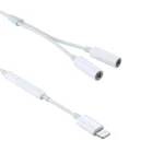 MH026 8 Pin Male to Dual 3.5mm Female Headphone Jack Wire Control Audio Adapter - Image 3